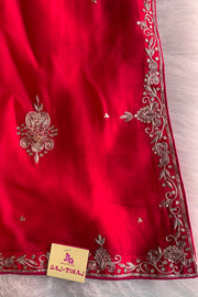 Pink Embellished Organza Saree 5764 14