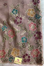 Crush Tissue Organza Floral Saree 5773 04