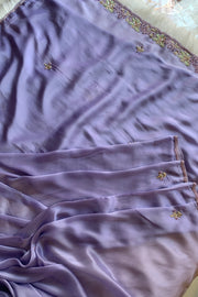 Lavender Embellished Habutai Silk Saree 4999 13