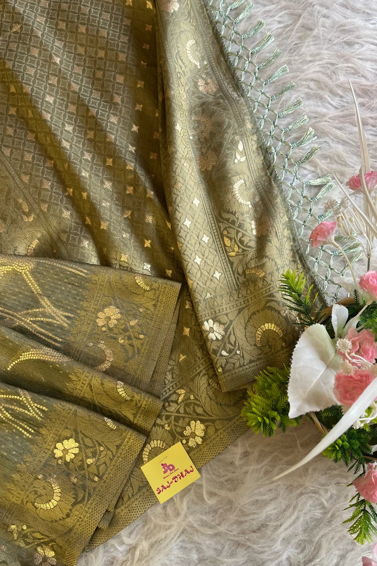 Sap Green Kanchi Silk Saree   5314 06