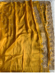 Yellow Banarasi Silk Saree 5763 15