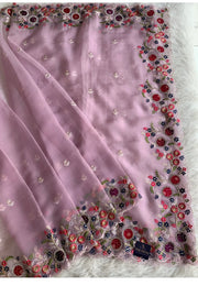 Light Purple Chinnon Saree 5786 14