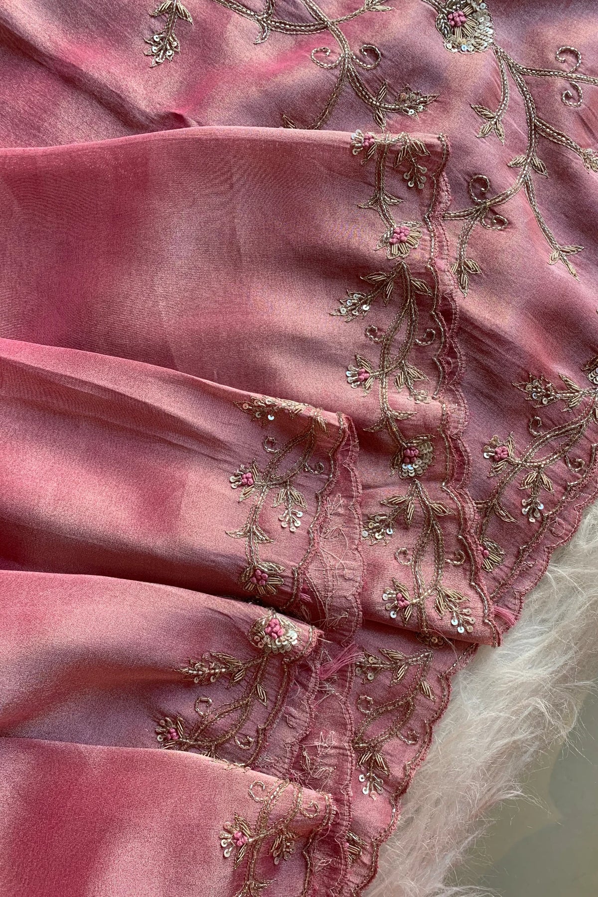Onion Pink Tissue Saree 5792 02