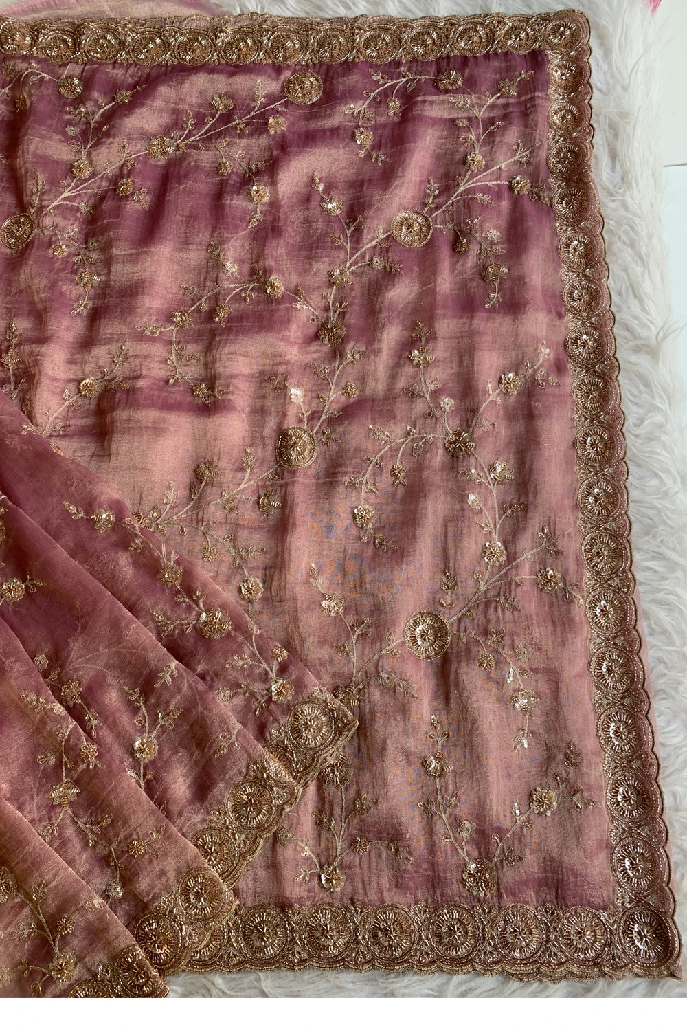 Onion Pink Tissue Saree 5744 01