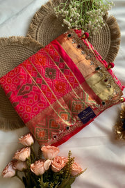 Patola Jewel Work Banarasi Saree 5862 02 (Pre Order)