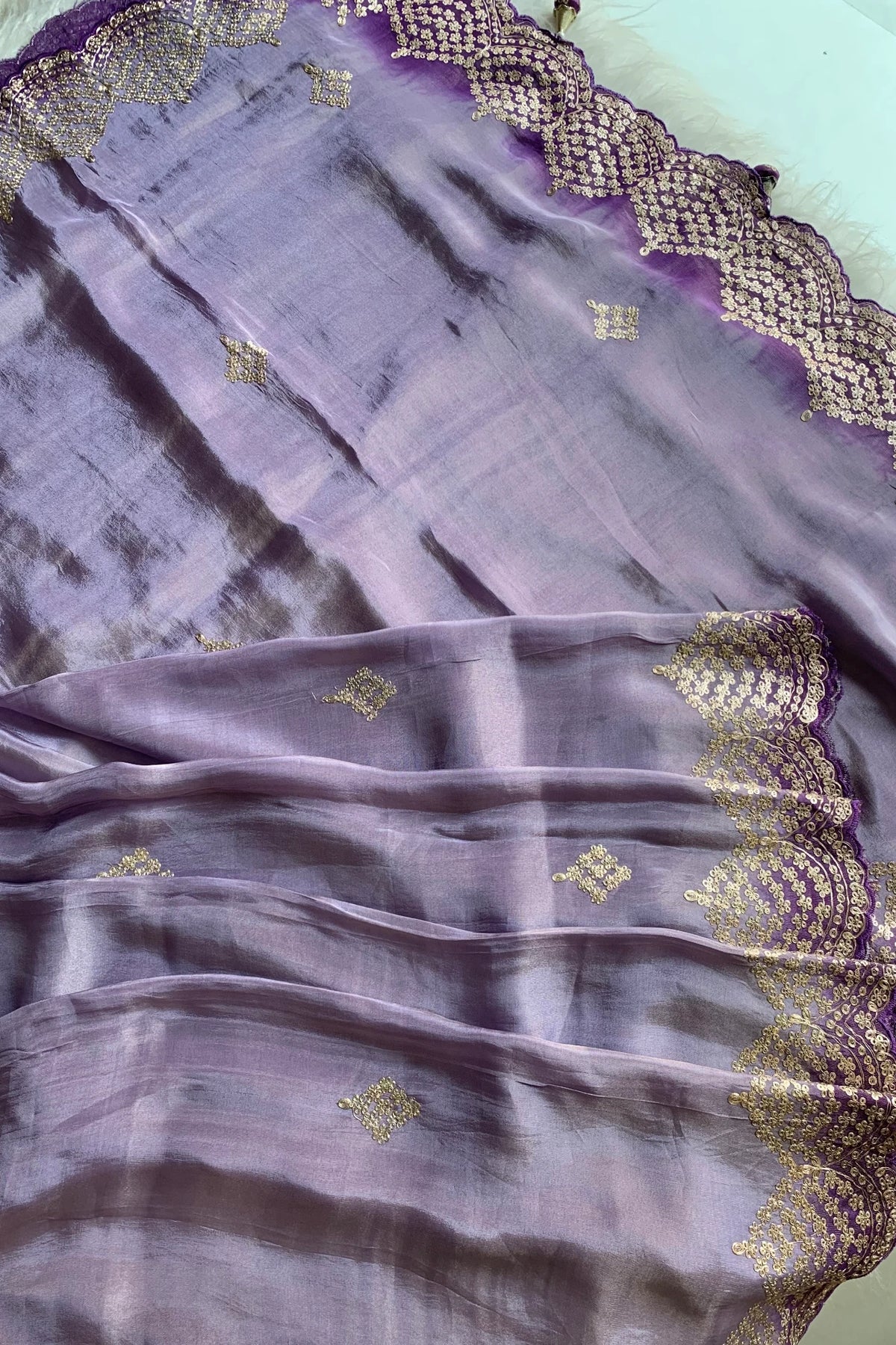 Lavender Tissue Saree 5700 13