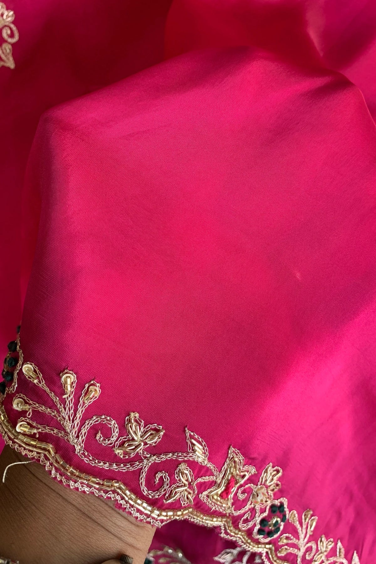 Rani Pink Habutai Silk Saree 5765 10