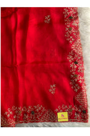Red Organza Saree 5764 12