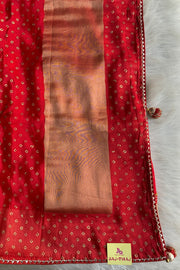 Red Gharchola Banarasi Saree 5763 10