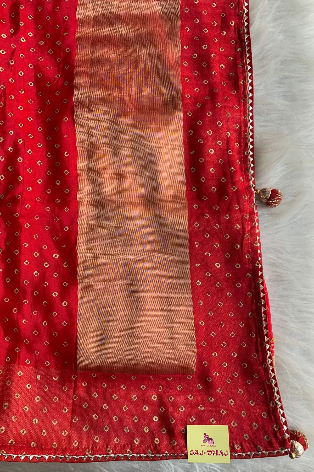 Red Gharchola Banarasi Saree 5763 10