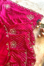 Leheriya Russian Silk Saree Gota Patti 5846 05