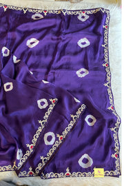 Habutai Silk Saree Tie Dye Design 5650 09