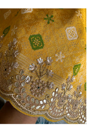 Yellow Banarasi Silk Saree 5763 15