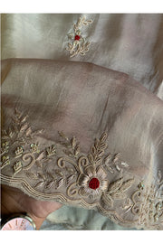 Mauve & Off White Soft Tissue Saree 5647 08 (PRE ORDER)
