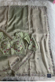 Mint Green Tissue Saree 5792 03