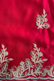 Pink Habutai Silk Saree 5639 04