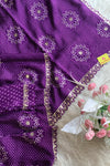 Purple Bandhej Russian Silk Saree 5755 01 (PRE ORDER)