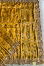 Yellow Banarasi Silk Saree 5763 15