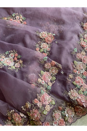 Purple Lilac Tissue Saree 5817 03