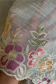 Crush Tissue Organza Floral Saree 5773 04