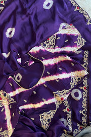 Habutai Silk Saree Tie Dye Design 5650 09