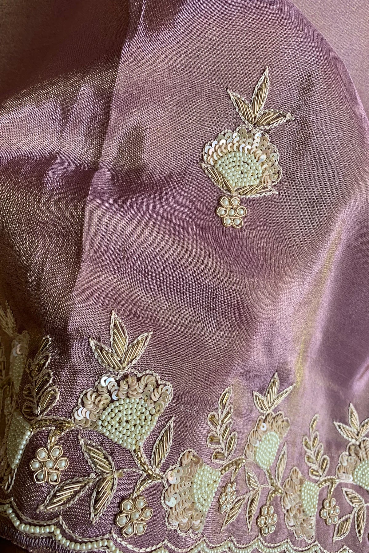 Lilac Embellished Tissue Saree 5189 02