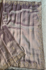 Lilac Aari Embellished Tissue Saree 5760 01