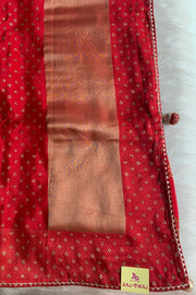 Red Russian Silk Gharchola Saree 5763 10