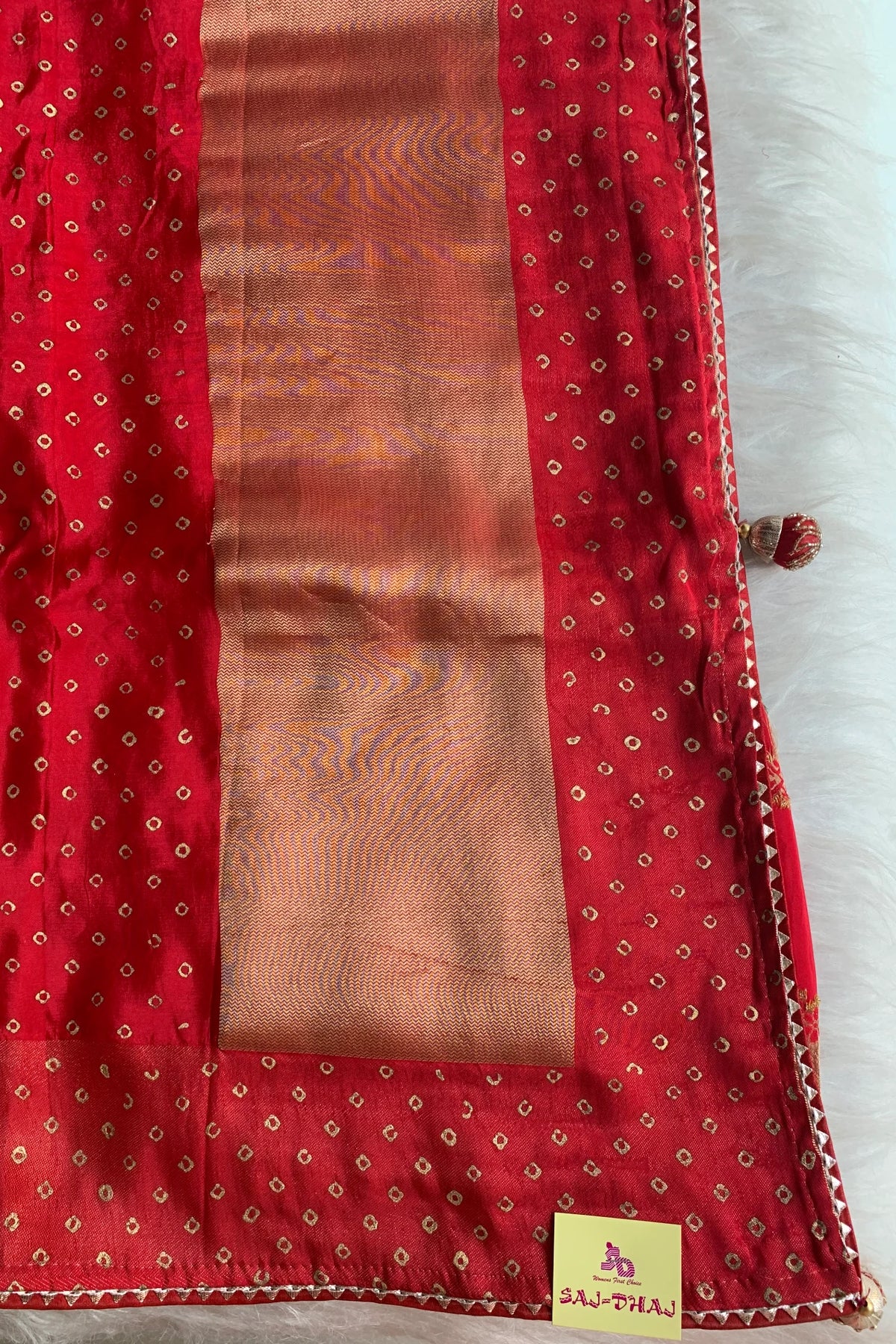 Red Russian Silk Gharchola Saree 5763 10