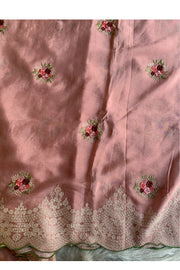 Blush Pink Chinnon Georgette Saree 5655 05