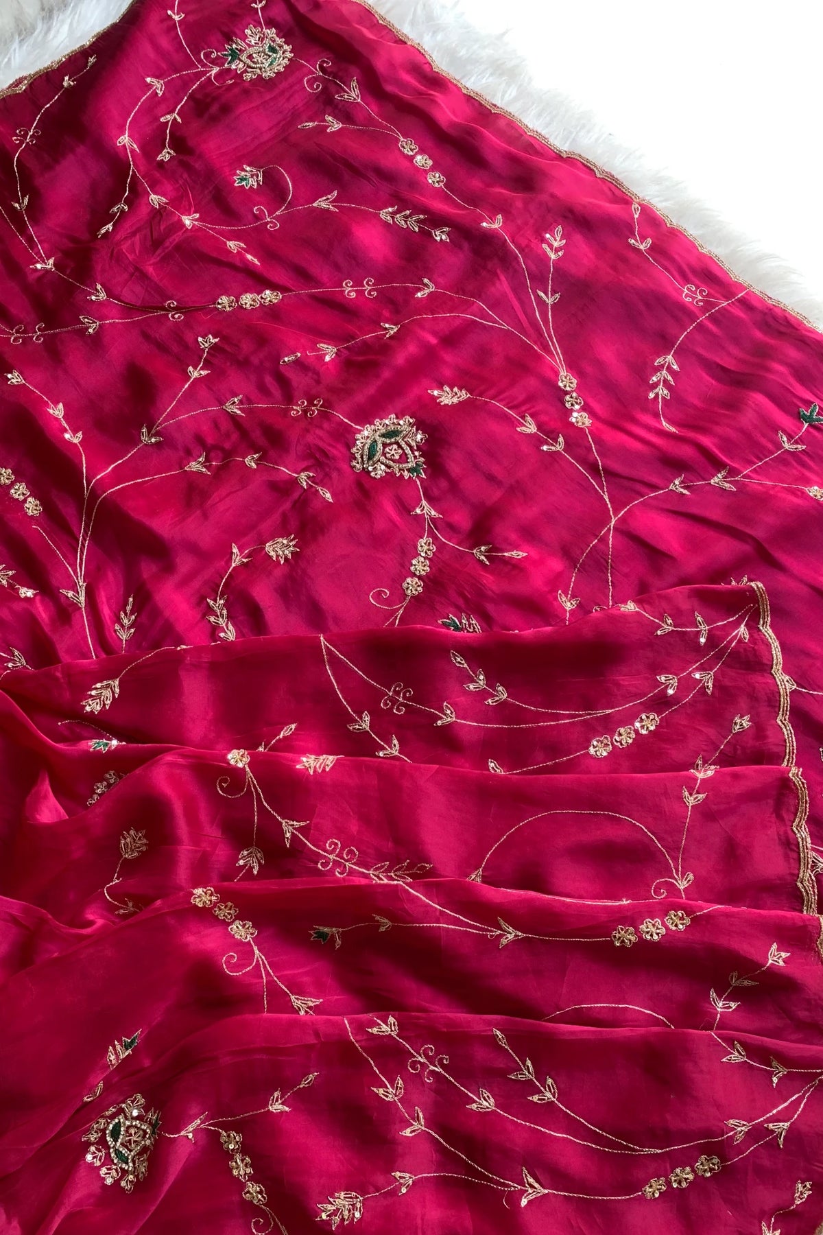 Rani Pink Jaal Saree 5765 02