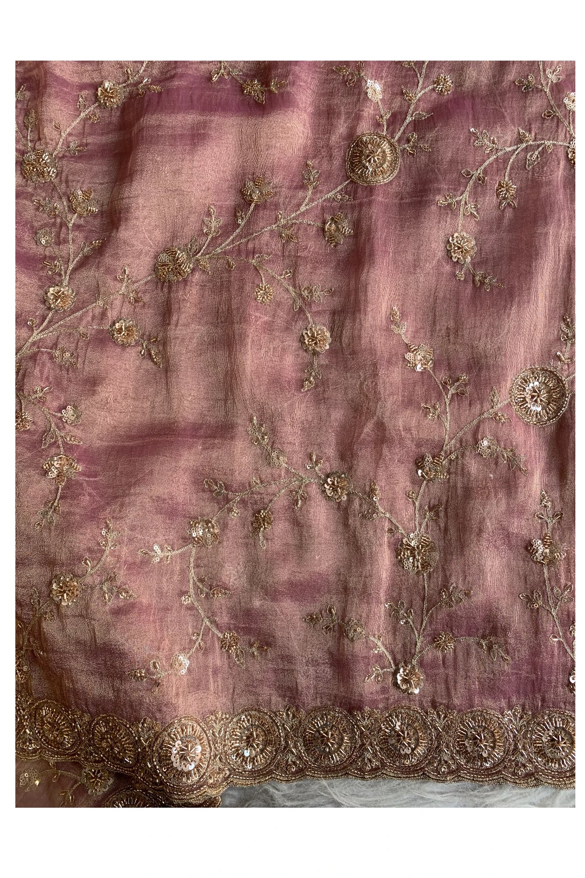 Onion Pink Tissue Saree 5744 01