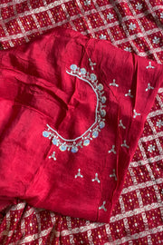Red Gharchola Gota Patti Saree 5700 16
