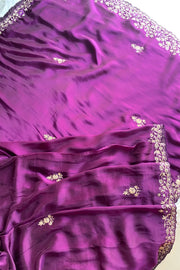 Purple Aari Habutai Silk Saree 5765 08