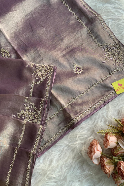 Purple Tissue Saree 5735 03