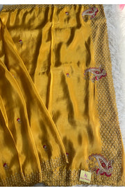 Mustard Saree with Embroidered Border 5142 06