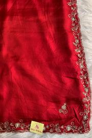 Red Russian Silk Saree 5660 03