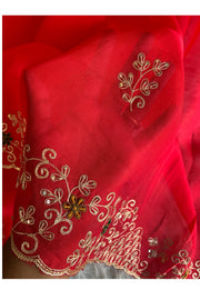 Red Organza Saree 5764 12