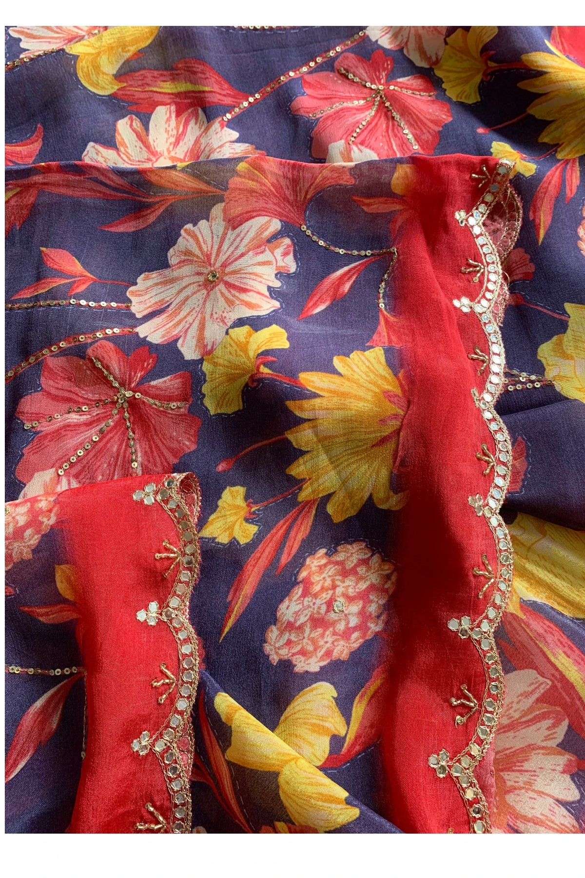 Floral Modal Silk Saree 5762 10