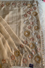 Textured Organza Saree 5851 01