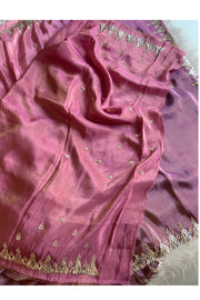 Purple & Pink Dual Shade Tissue Silk Saree 5660 04