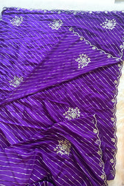 Leheriya Russian Silk Saree Gota Patti 5846 05