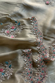 Beige Pure Tissue Saree 5847 05
