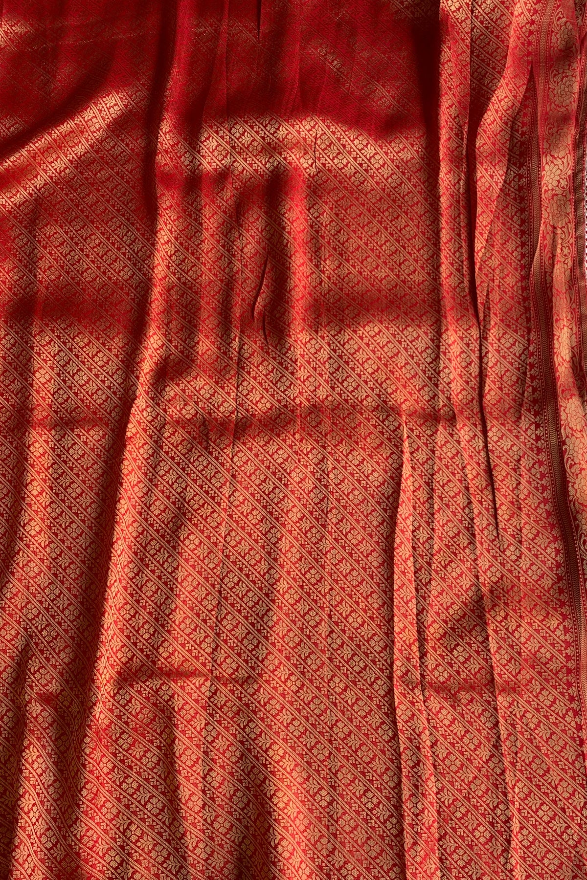 Red Traditional Banarasi Saree 5763 14