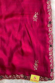 Rani Pink Habutai Silk Saree 5765 10