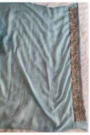 Sea Blue Chikankari Saree 5817 04
