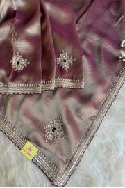 Tissue Silk Saree with Sequin, Cutdana, Pearls, Zardosi Work 5360 08