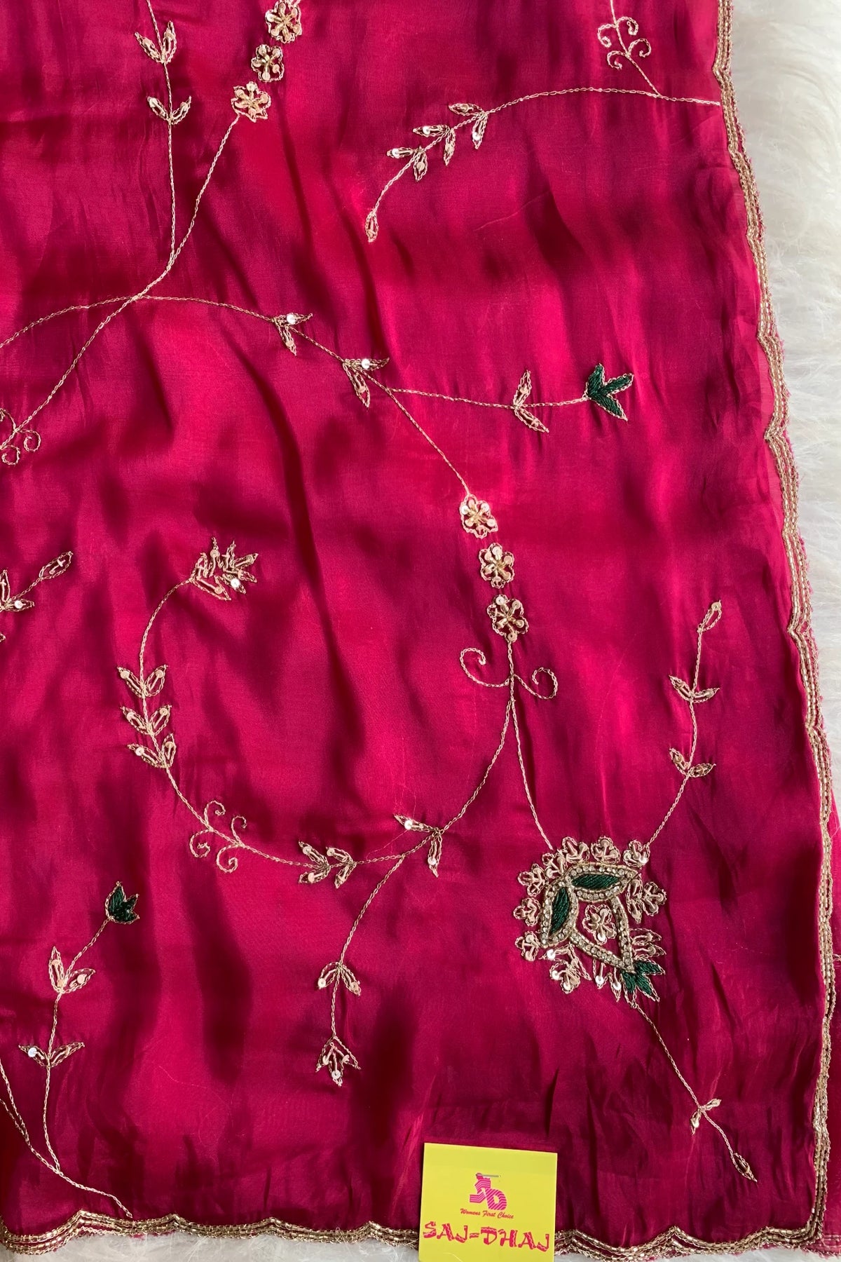 Rani Pink Jaal Saree 5765 02