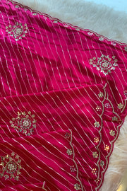 Leheriya Russian Silk Saree Gota Patti 5846 05