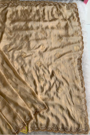 Ivory Banarasi Woven Habutai Silk Saree 5176 02